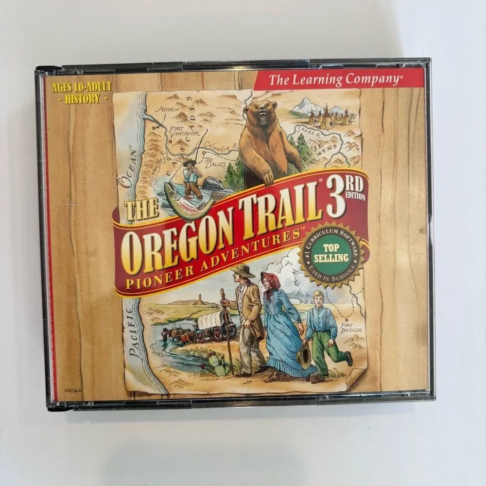 The Oregon Trail 3rd Edition – Pioneer Adventures (1997, PC/Mac) – 3 Disc Set